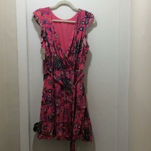 Pink Dress with Flowers
